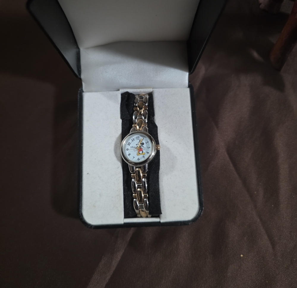 Disney Silver and Gold Mickey Mouse Bracelet Watch